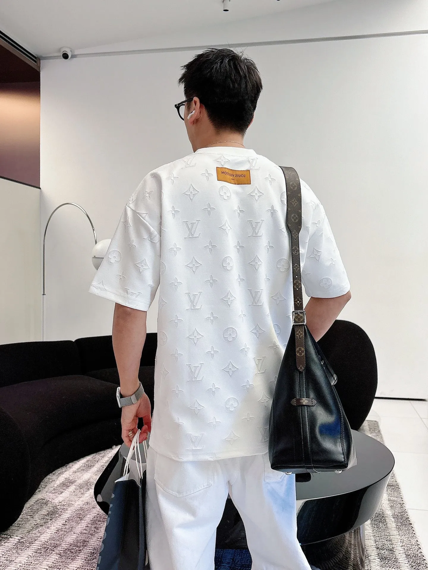 Louis Vuitton/Louis Vuitton 26ss full width presbyopia burnt short sleeves